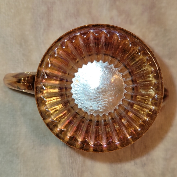 Vintage Jeanette Irredesant Iris & Herringbone Creamer 1940's - Picture 4 of 5